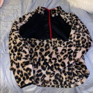 Leopard Print Fleece Sherpa
